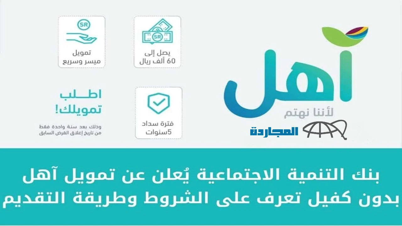 تمويل ميسر وسريع 60 الف ريال تمويل اهل من بنك التنمية الإجتماعية بدون كفيل
