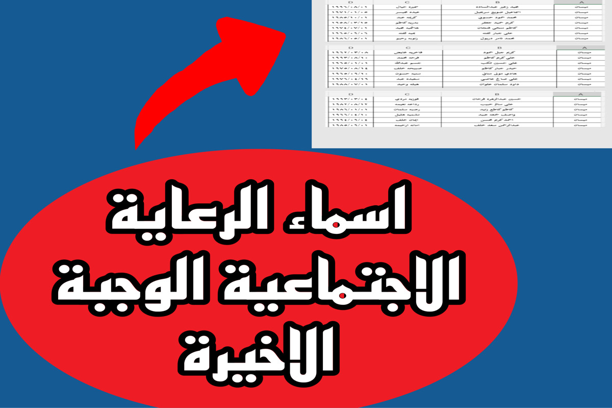 تـوًا ⭕️⭕️ اسماء الرعاية الاجتماعية الوجبة السابعة وزارة العمل والشؤون الاجتماعية بالرقم الوطني كل المحافظات