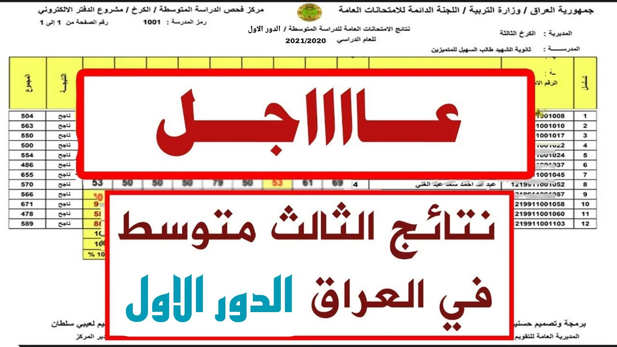 results.mlazemna نتائج الثالث المتوسط موقع ملازمنا الدور الأول لكافة المحافظات بالعراق