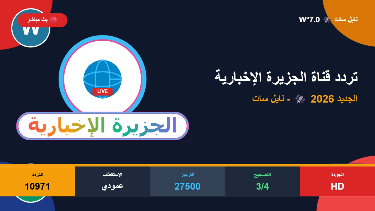 تابع جميع الاخبار الحصرية على تردد قناة الجزيرة الإخبارية الجديد 2026